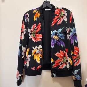 Equipment Floral Silk Bomber Jacket